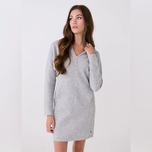 Express Light Gray Long Sleeve Dress